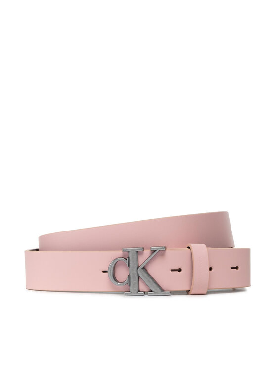 Calvin Klein Jeans Sieviešu josta Round Mono Plaque Belt 30mm K60K609832 Rozā