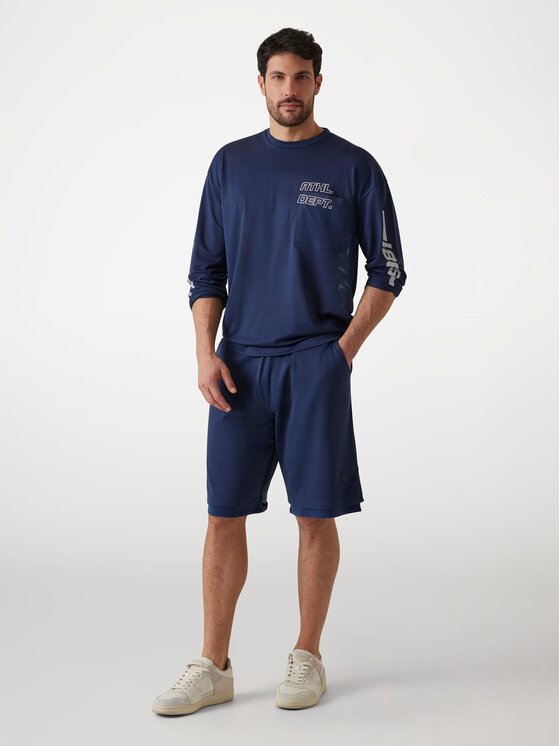 Guess Guess T-Shirt 174611 Modrá Classic Fit