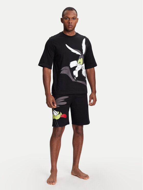 United Colors Of Benetton United Colors Of Benetton Pidžama 30964P02V Crna Regular Fit