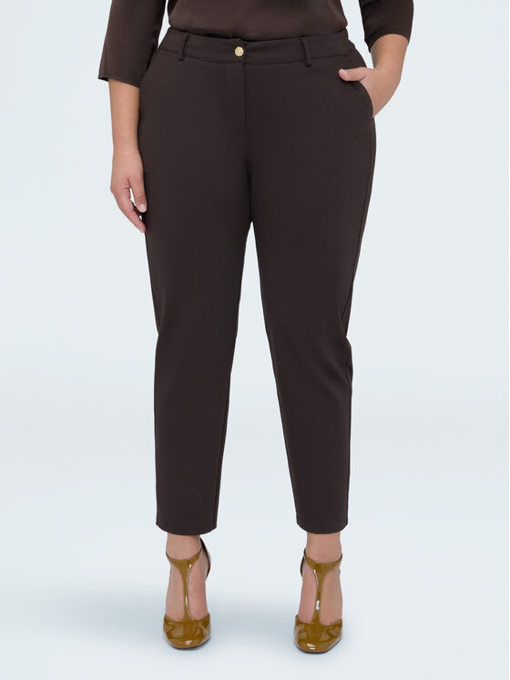 Fiorella Rubino Fiorella Rubino Pantaloni di tessuto P853L002424N022 Marrone Regular Fit