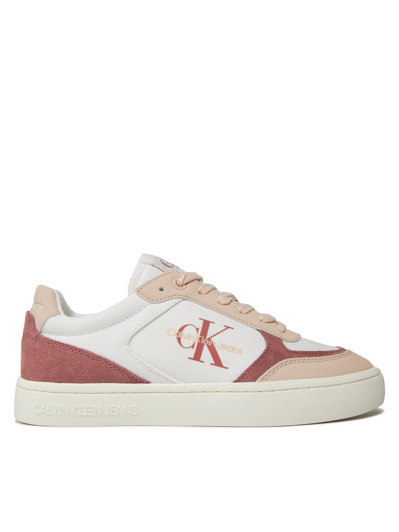 Sneakers Calvin Klein Jeans Classic Cupsole Low Mix Ml Btw YW0YW01390 Bright White/Whisper Pink 02S