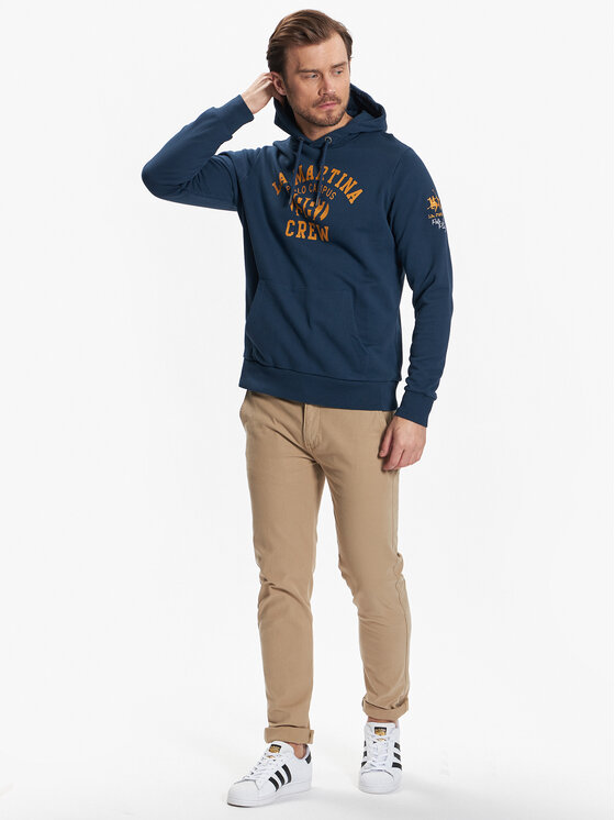 La Martina Sweatshirt VMF306 FP533 Dunkelblau Regular Fit | Modivo.de