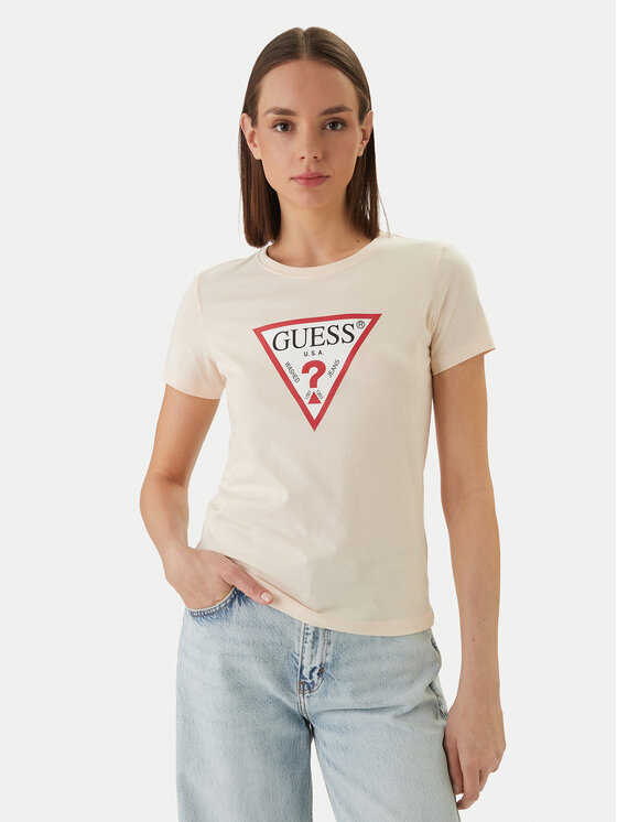 Guess Guess T-shirt W1YI1B I3Z14 Narančasta Regular Fit