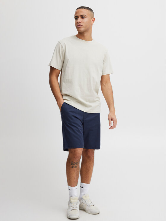 Solid Solid Pantaloncini di tessuto 21107653 Blu Regular Fit