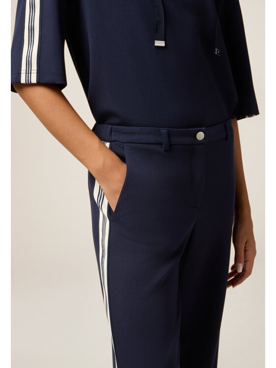 Oltre Oltre Pantaloni di tessuto P831J002388N034 Blu Baggy Fit