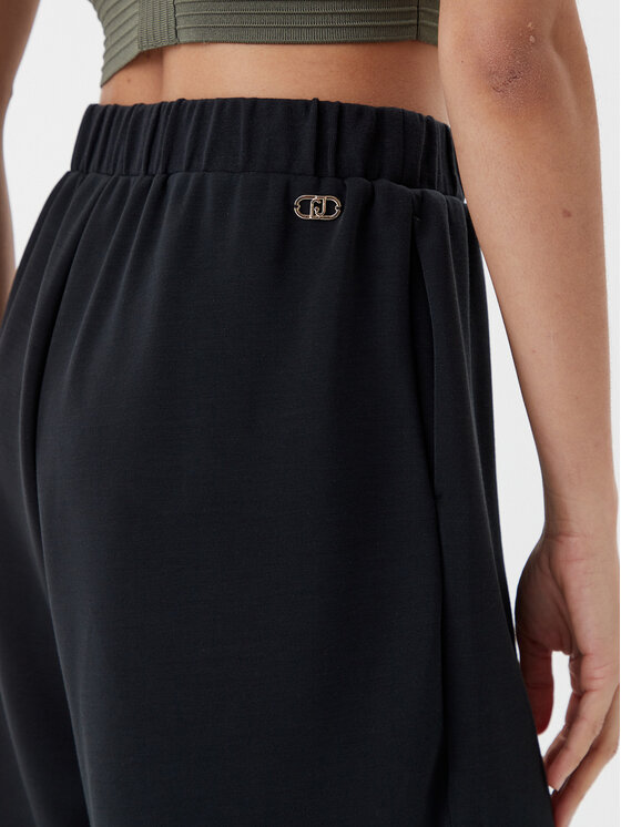 Liu Jo Liu Jo Pantalon scurți din material TA5227 J4869 Negru Relaxed Fit