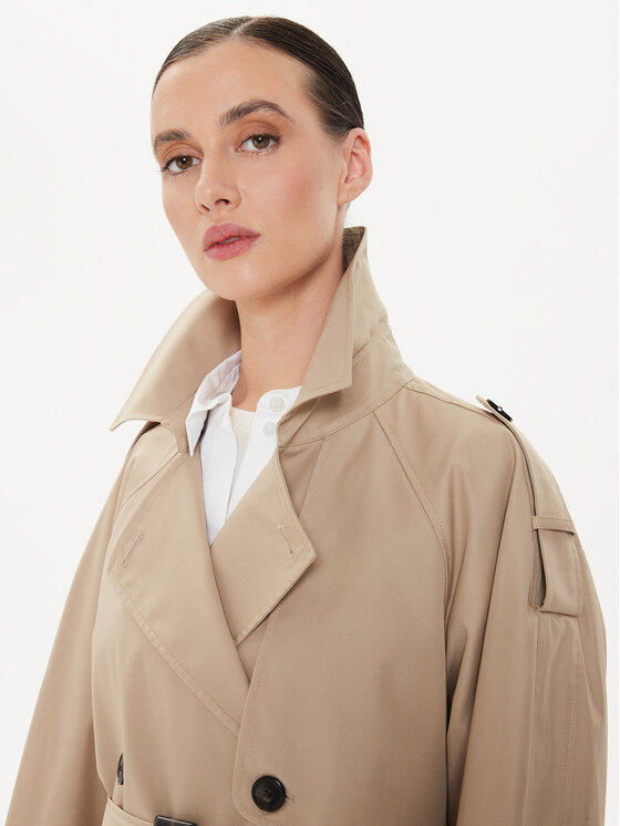 Tommy Hilfiger Tommy Hilfiger Trench WW0WW43336 Bej Oversize