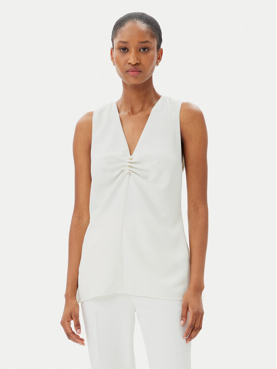 French Connection French Connection Bluse 72YDD 10 Écru Regular Fit