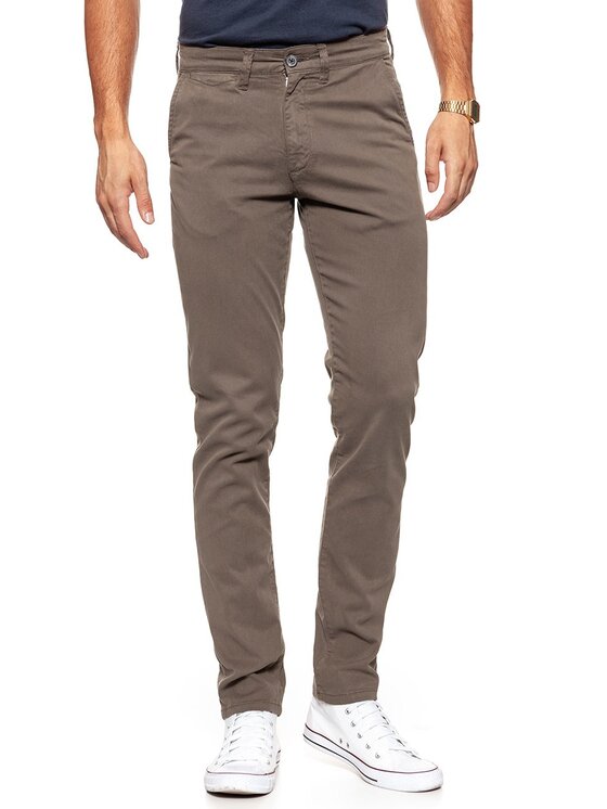 Chinosy, rozmiar W28/L32, Brązowe, CHINO