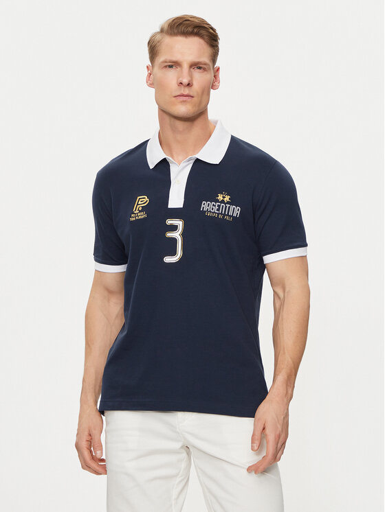 La Martina La Martina Poloshirt YMP305 PK001 Dunkelblau Regular Fit