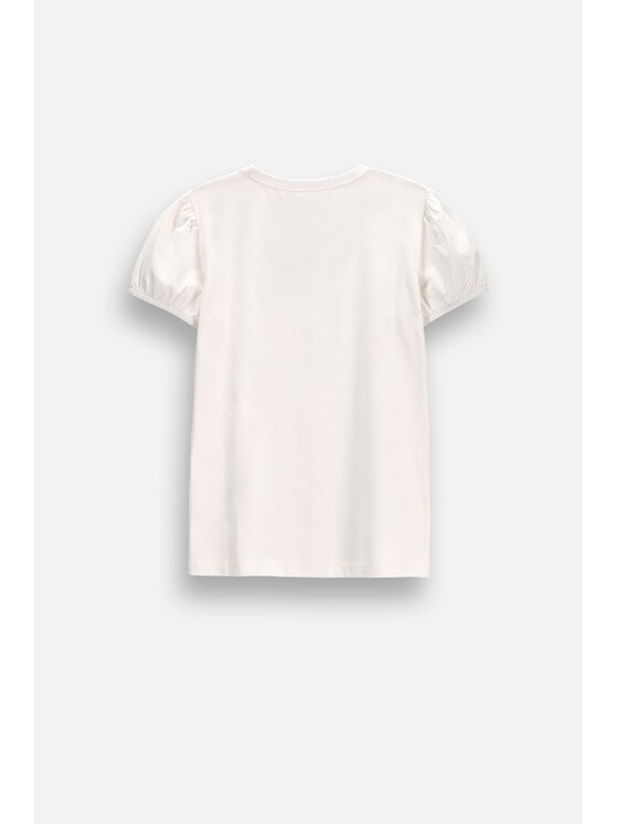 Coccodrillo Coccodrillo T-Shirt ZC6143201EJG-003 Kremowy Regular Fit