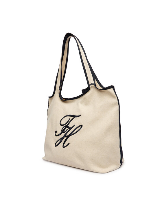 Tommy Hilfiger Tommy Hilfiger Soma Th Summer Tote Canvas AW0AW18398 Balts