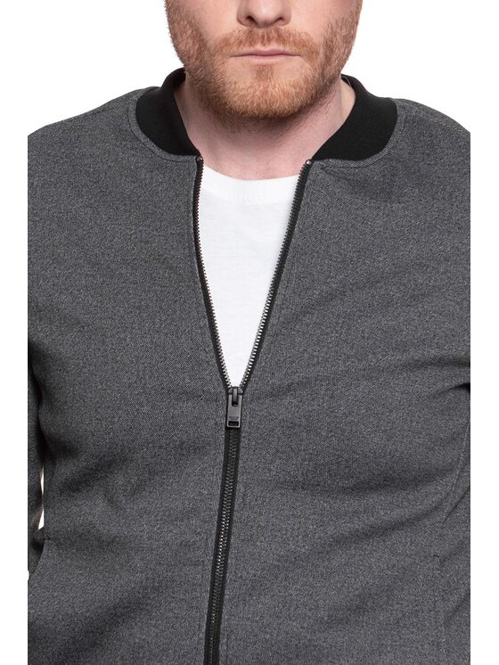 Selected Selected Kurtka przejściowa HOMME SLHJUAN BOBMER SWEAT JACKET Szary Regular Fit