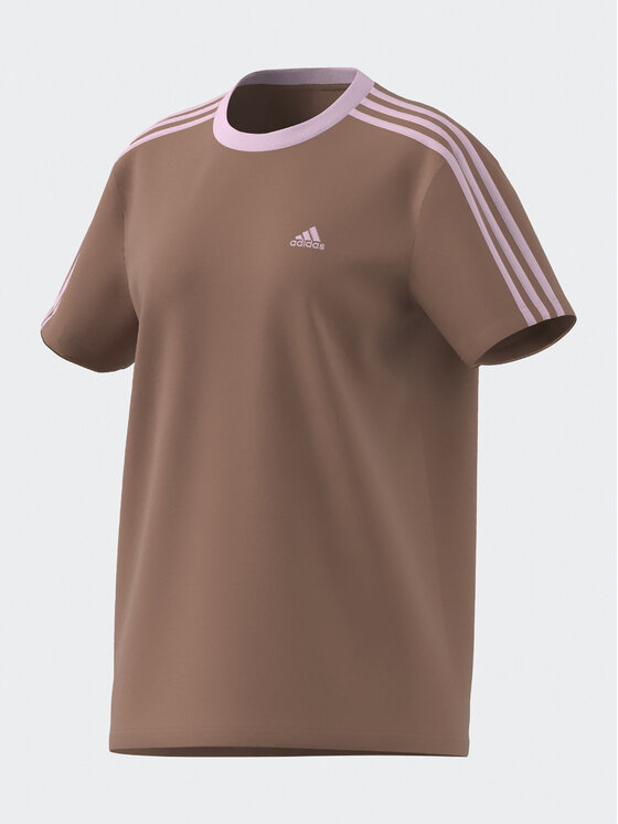 adidas adidas T-Shirt Essentials 3-Stripes T-Shirt IM2871 Braun Loose Fit