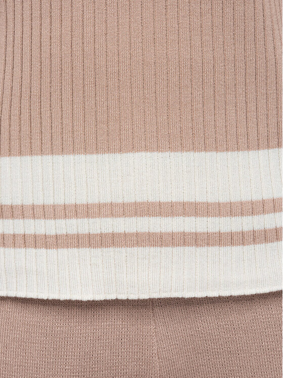 Ombre Ombre Komplet bluzka i spodnie OW-SE-E0002 Beżowy Regular Fit