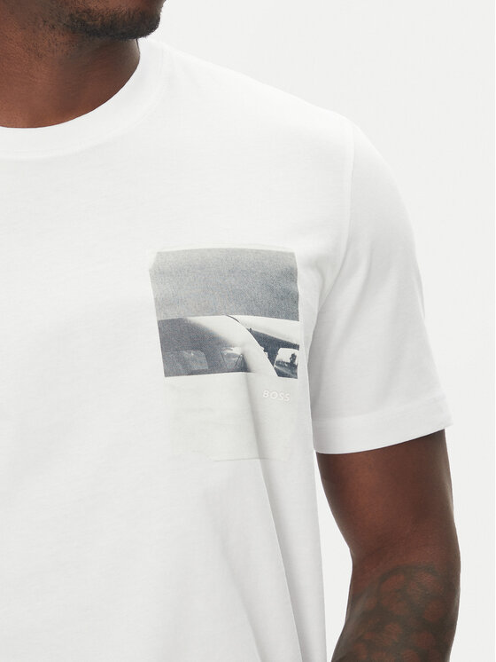 BOSS BOSS T-krekls Te_Container 50546920 Balts Regular Fit