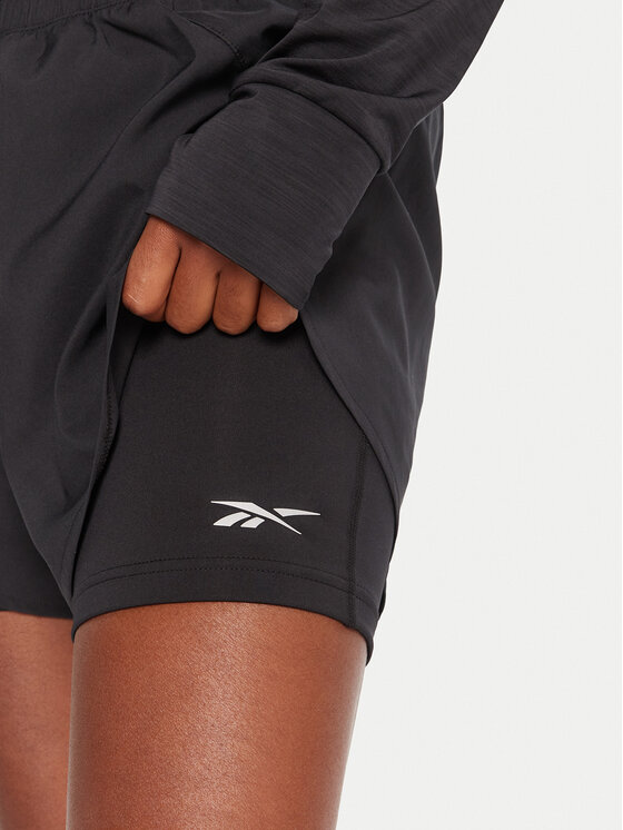 Reebok Reebok Αθλητικό σορτς RK25186CCW Μαύρο Slim Fit