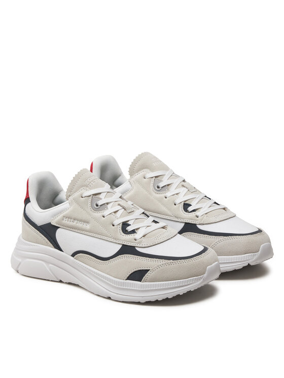Tommy Hilfiger Tommy Hilfiger Laisvalaikio batai Modern Runner Tech Print FM0FM05123 Balta