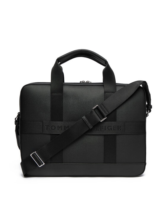 Tommy Hilfiger Tommy Hilfiger Geantă pentru laptop Th Modern Computer Bag AM0AM13637 Negru