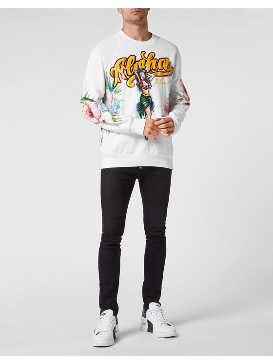 PHILIPP PLEIN PHILIPP PLEIN Bluza 2507 Biały Regular Fit