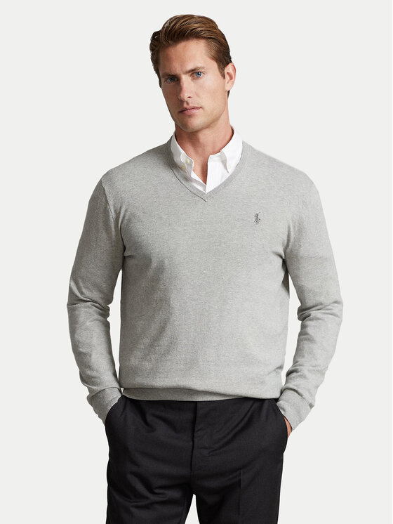 Polo Ralph Lauren Džemperis 710670789002 Pelēks Slim Fit