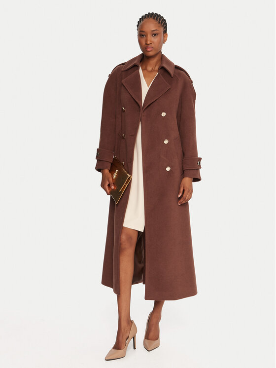 Rinascimento Rinascimento Cappotto di transizione CFC0125809003 Marrone Regular Fit