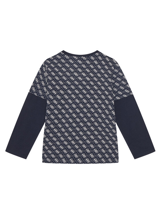 Guess Guess Блуза L5YI18 K8HM4 Тъмносин Regular Fit
