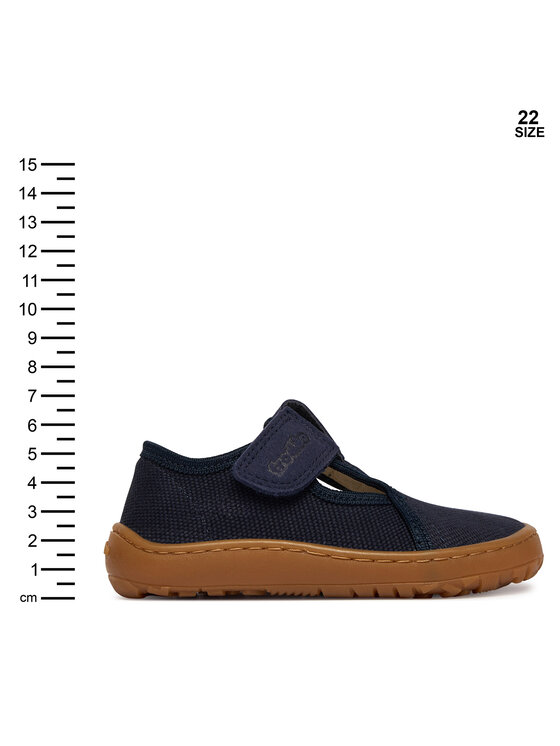 Froddo Froddo Kapcie Barefoot Canvas T-Bar G1700439 M Granatowy