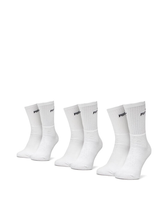 Set de 3 perechi de șosete medii unisex Puma 90793402 39/42 Alb