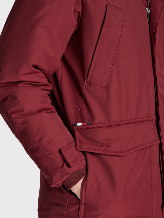 Tommy Hilfiger Tommy Hilfiger Daunenjacke Rockie MW0MW27689 Dunkelrot Regular Fit