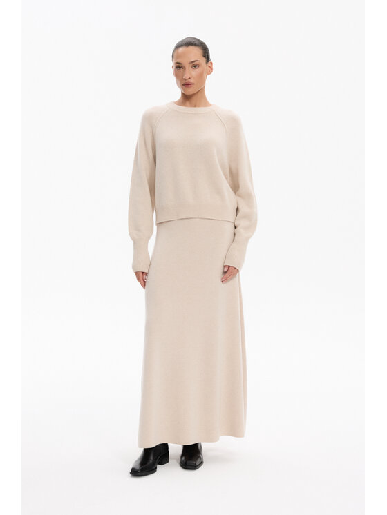 Deni Cler Milano Deni Cler Milano Spódnica maxi T-DC-750D-F5-85-12-1 Beżowy Regular Fit