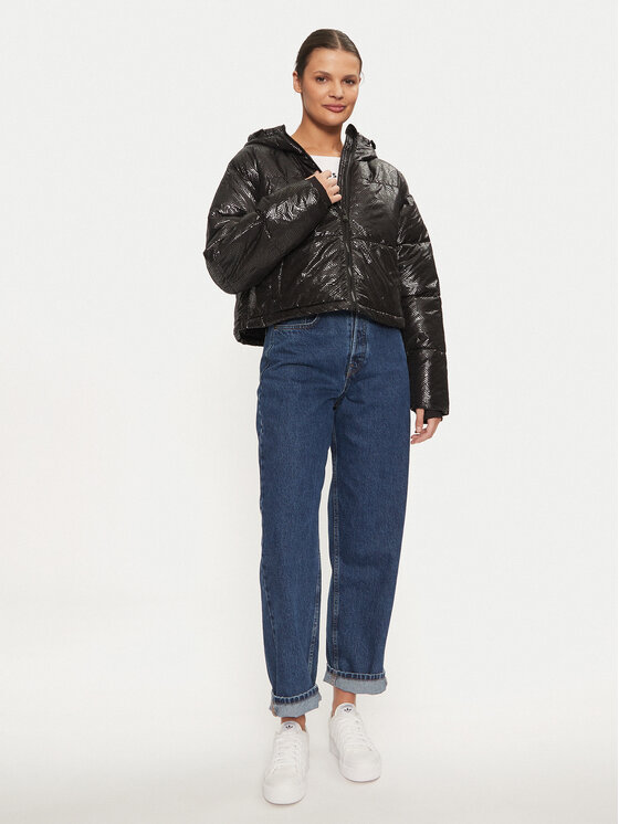 DKNY DKNY Pehelykabát DP4J9549 Fekete Relaxed Fit