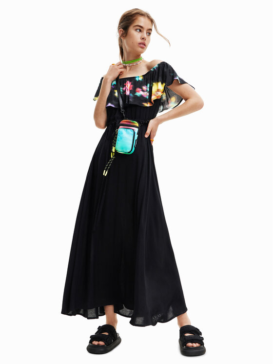 Desigual Desigual Každodenné šaty 23SWVW55 Čierna Regular Fit