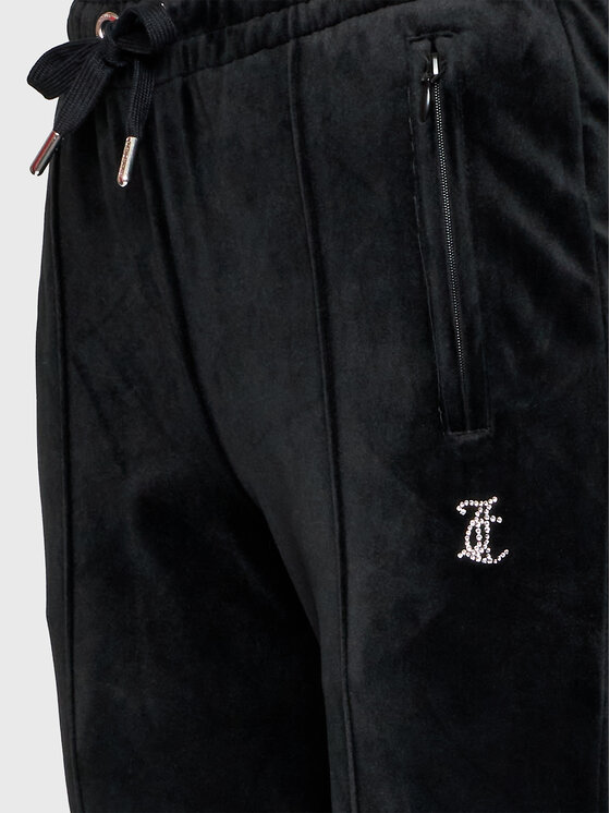 Juicy Couture Juicy Couture Donji dio trenerke Tina JCAPW045 Crna Regular Fit
