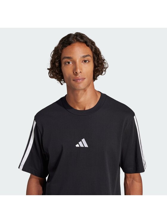 adidas adidas T-Shirt Essentials 3-Stripes Single Jersey Tee Czarny Regular Fit