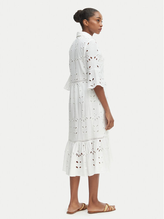 Iconique Iconique Haljina košulja IC25-005 Bijela Relaxed Fit