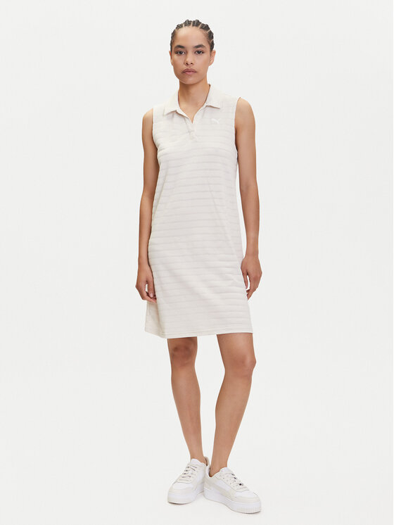 Puma Puma Vsakodnevna obleka Ess Elevated 685029 Bež Relaxed Fit