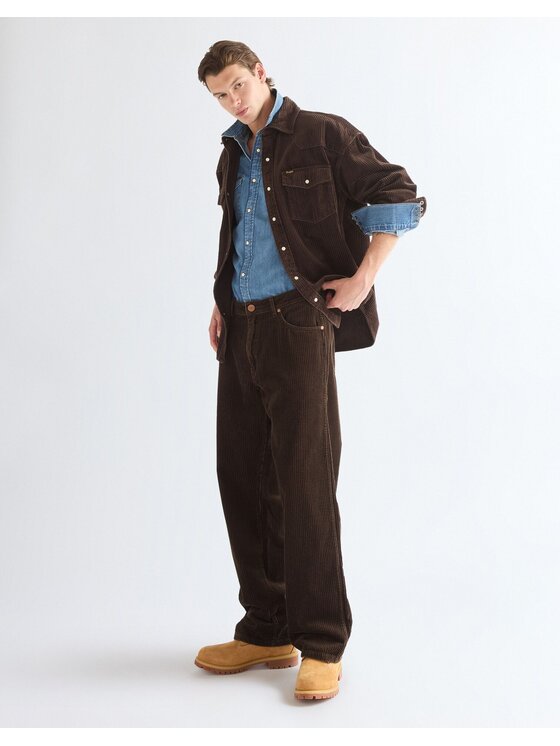 Wrangler Wrangler Koszula WESTERN SHIRT Brązowy Relaxed Fit