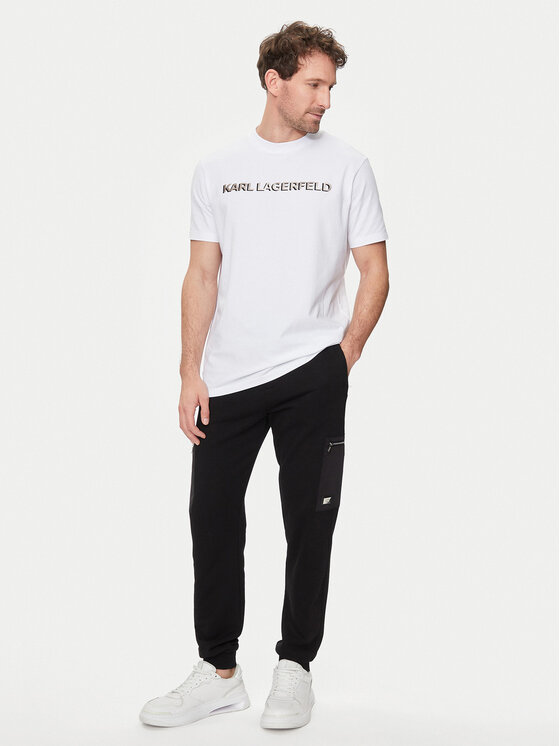 KARL LAGERFELD KARL LAGERFELD T-krekls 755053 542221 Balts Regular Fit