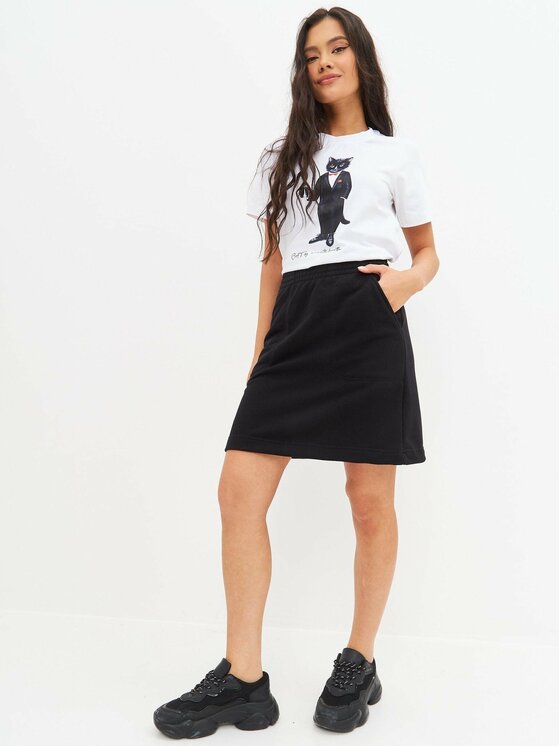 CAT by maniita lacitta CAT by maniita lacitta Spódnica Women's skirt MINI Czarny Regular Fit
