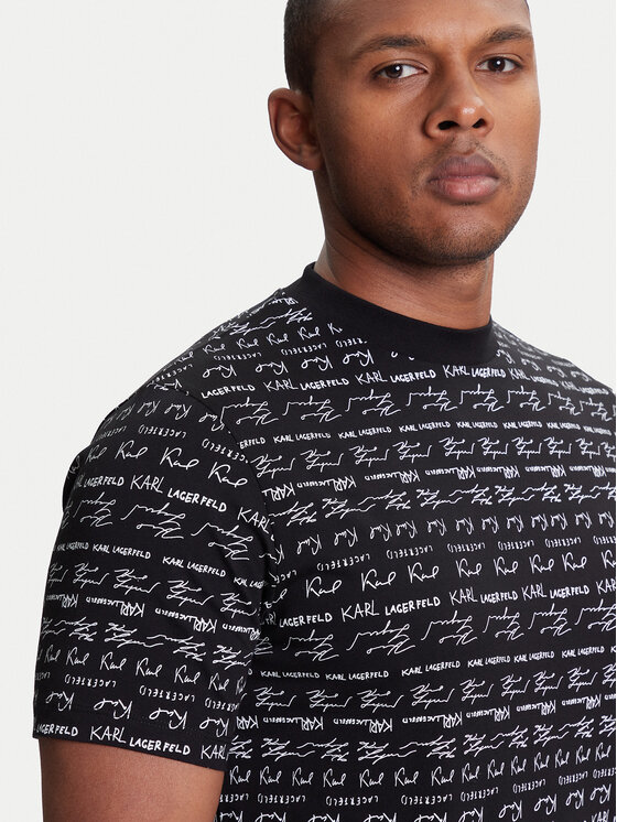 KARL LAGERFELD KARL LAGERFELD Tricou 755040 553225 Negru Regular Fit