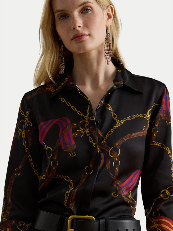 LAUREN RALPH LAUREN LAUREN RALPH LAUREN Πουκάμισο 200979917001 Μαύρο Straight Fit
