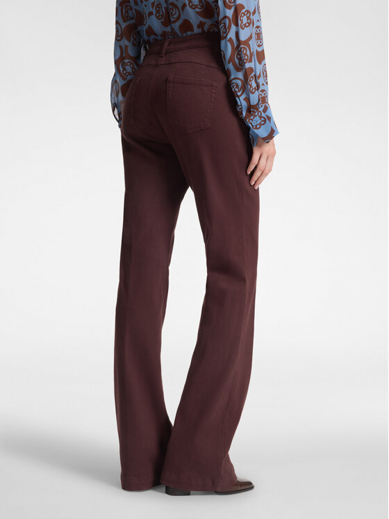 Elena Mirò Elena Mirò Spodnie materiałowe P700G000435N039 Bordowy Flare Fit