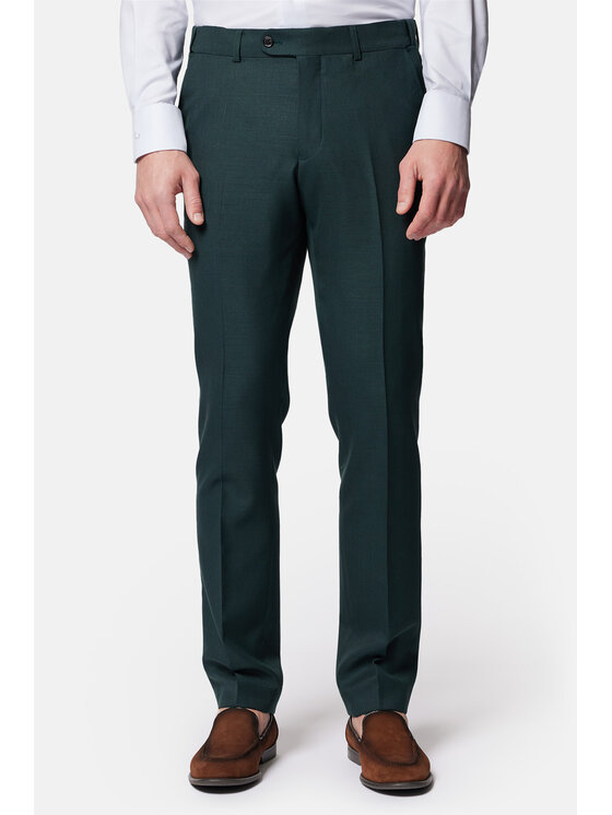 Lancerto Lancerto Garnitur Garnitur Zielony Wełniany Newark GA073124000022 Zielony Slim Fit