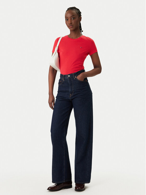 Tommy Jeans Tommy Jeans T-Shirt DW0DW20459 Červená Slim Fit