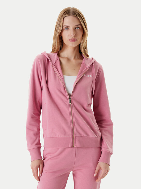 Guess Mikina O5RQ01 KCO31 Ružová Regular Fit