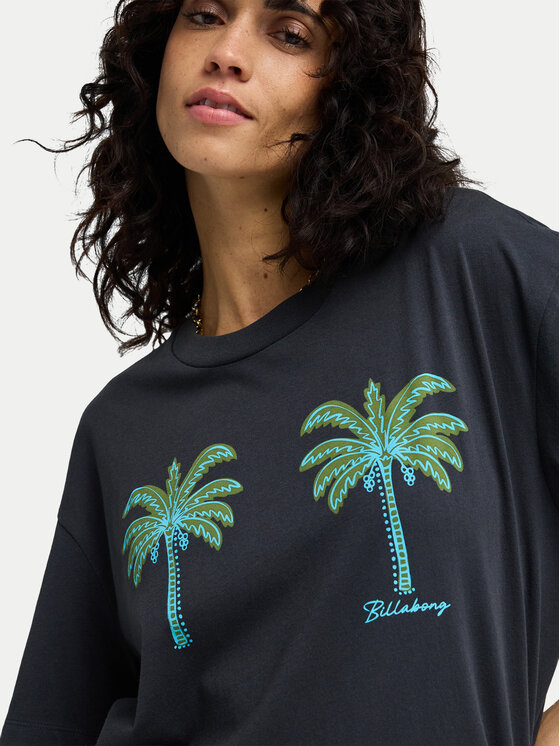 Billabong Billabong T-Shirt Vacation Club EBJZT00574 Czarny Regular Fit