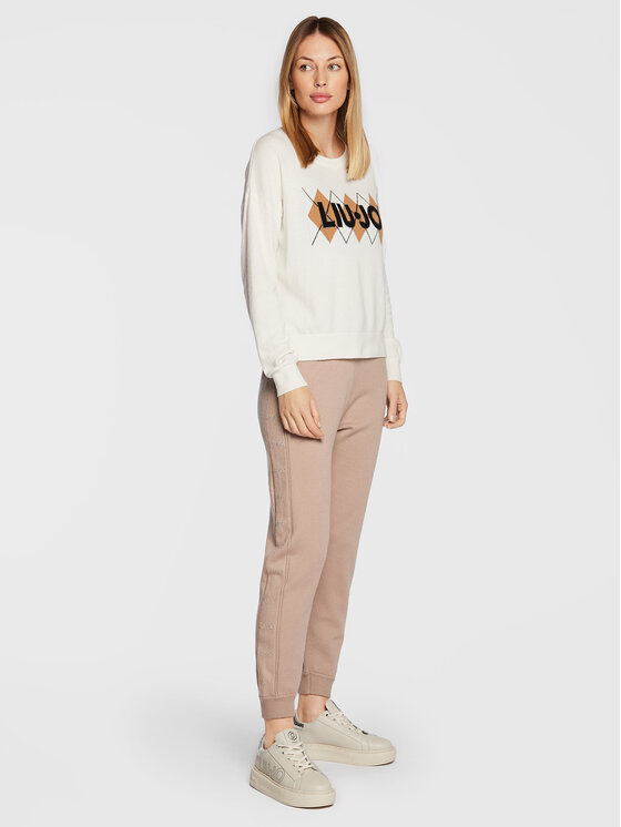 Liu Jo Sport Liu Jo Sport Kötött nadrág TF2106 MA63M Bézs Regular Fit