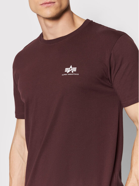 Alpha Industries Alpha Industries Tričko Basic Small Logo 188505 Bordová Regular Fit
