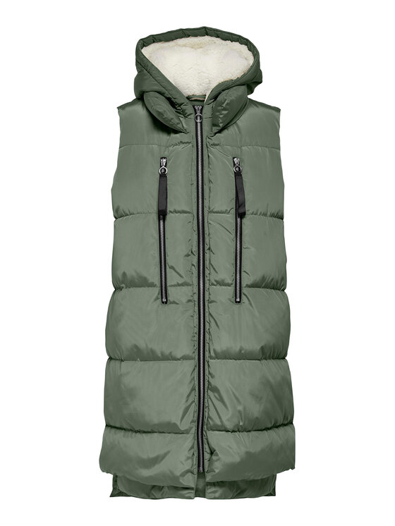 ONLY ONLY Bezrękawnik 15300259 Zielony Regular Fit